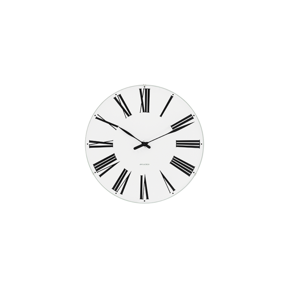 Arne Jacobsen Roman Wall Clock White/Black