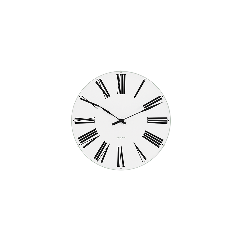 Arne Jacobsen Roman Wall Clock White/Black