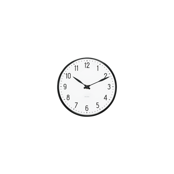 Arne Jacobsen Station Wall Clock White/Black