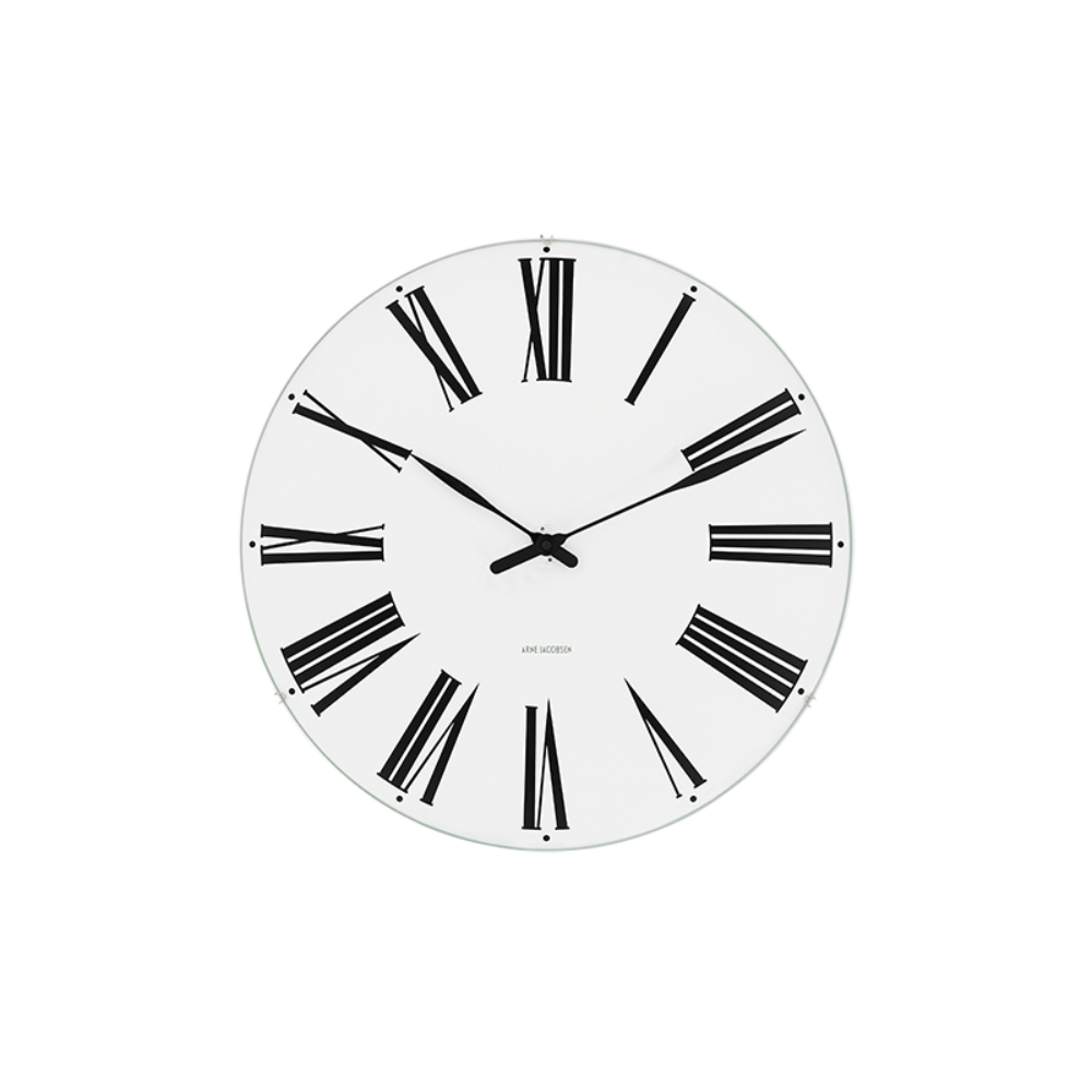 Arne Jacobsen Roman Wall Clock White/Black