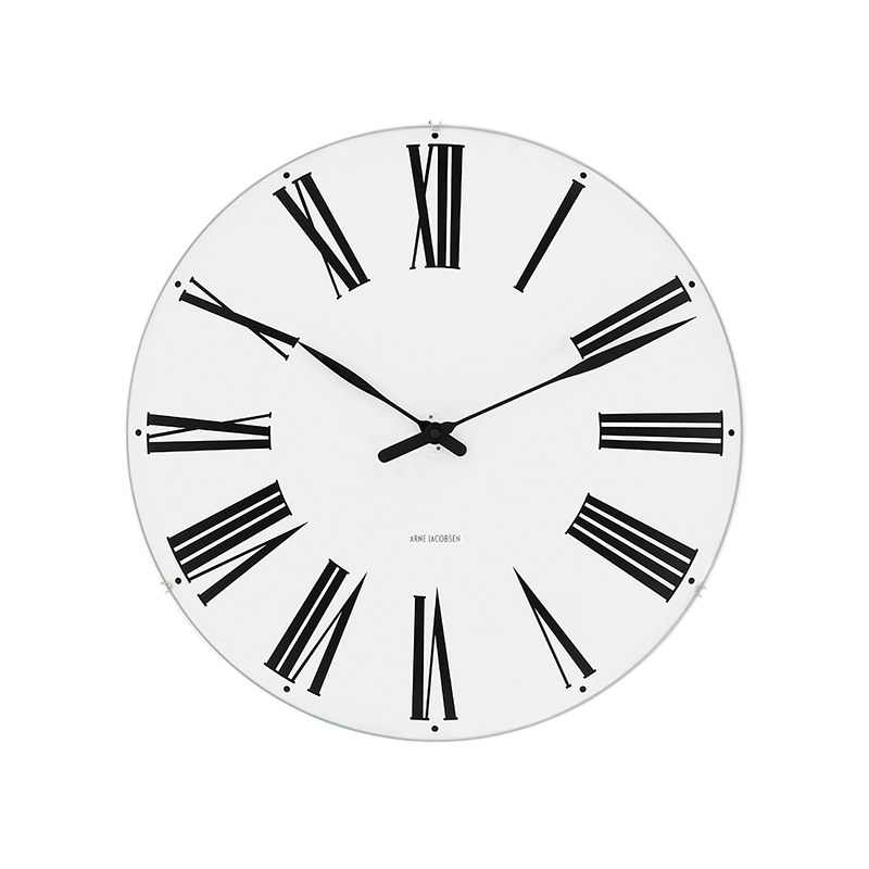 Arne Jacobsen Roman Wall Clock White/Black