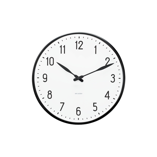 Arne Jacobsen Station Wall Clock White/Black