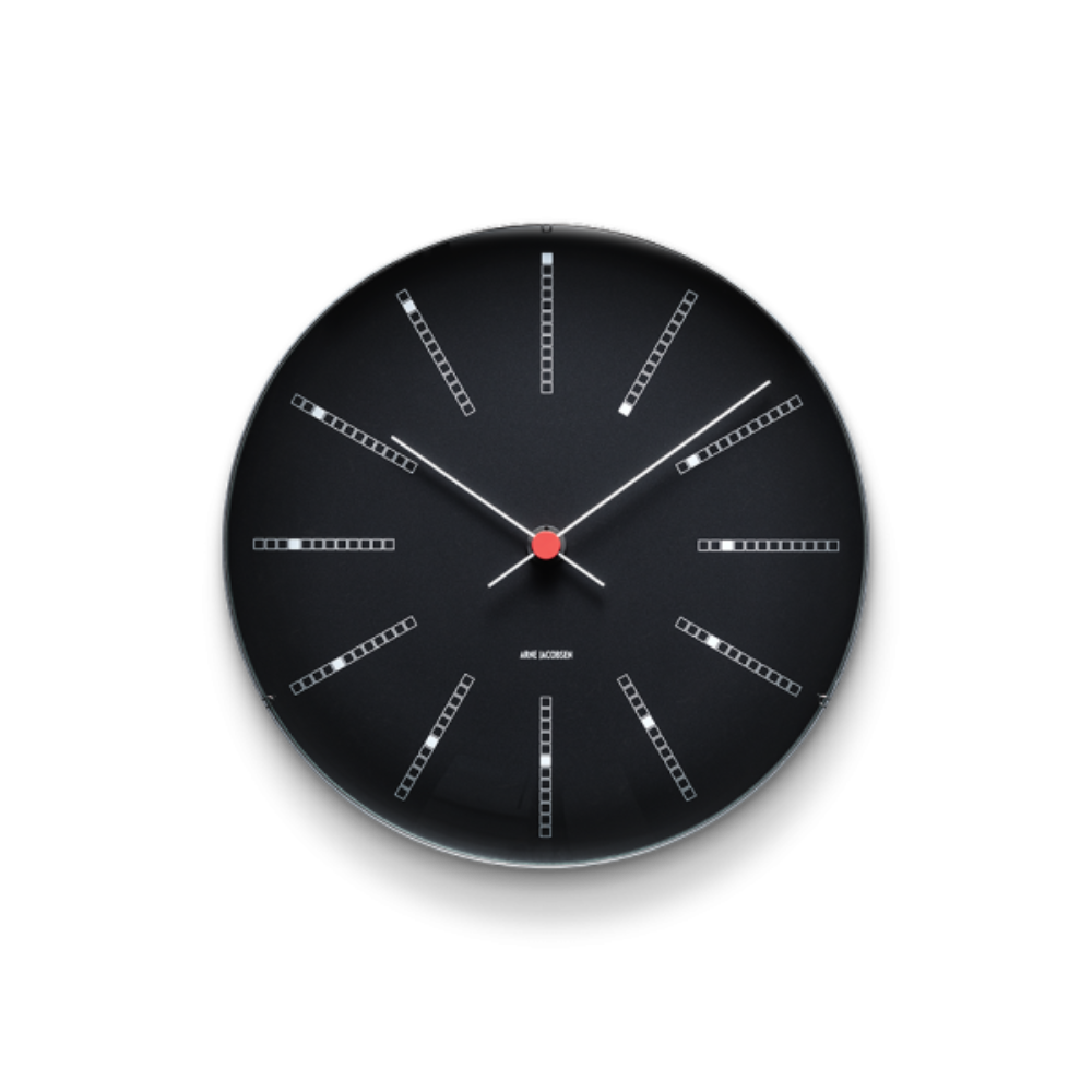 Arne Jacobsen Bankers Wall Clock, Large, Ø: 11.4 in Black
