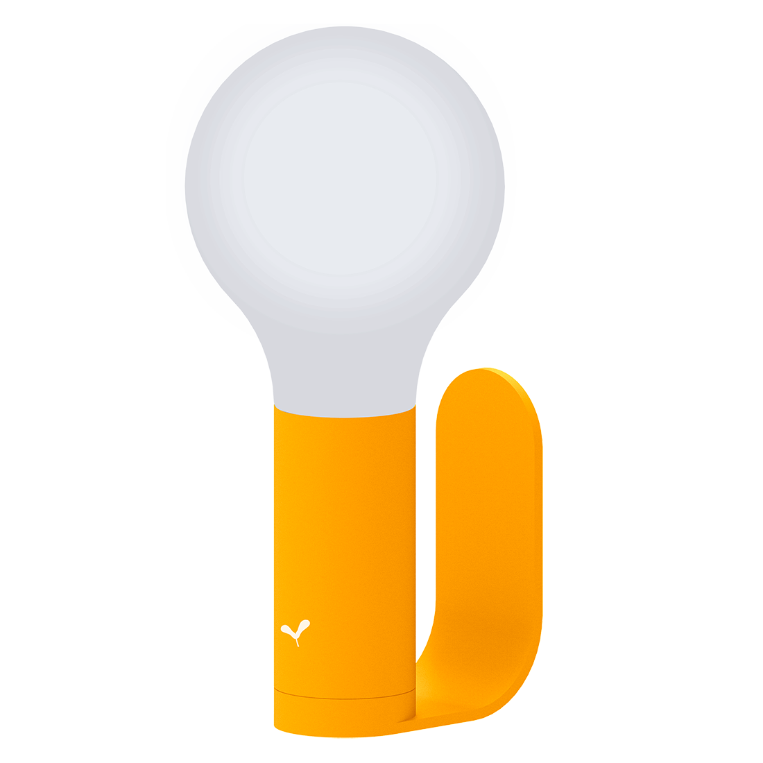 Fermob Aplô Lamp H.9 in. + Wall Light Bracket in Honey powder-coated steel, outdoor lighting from France