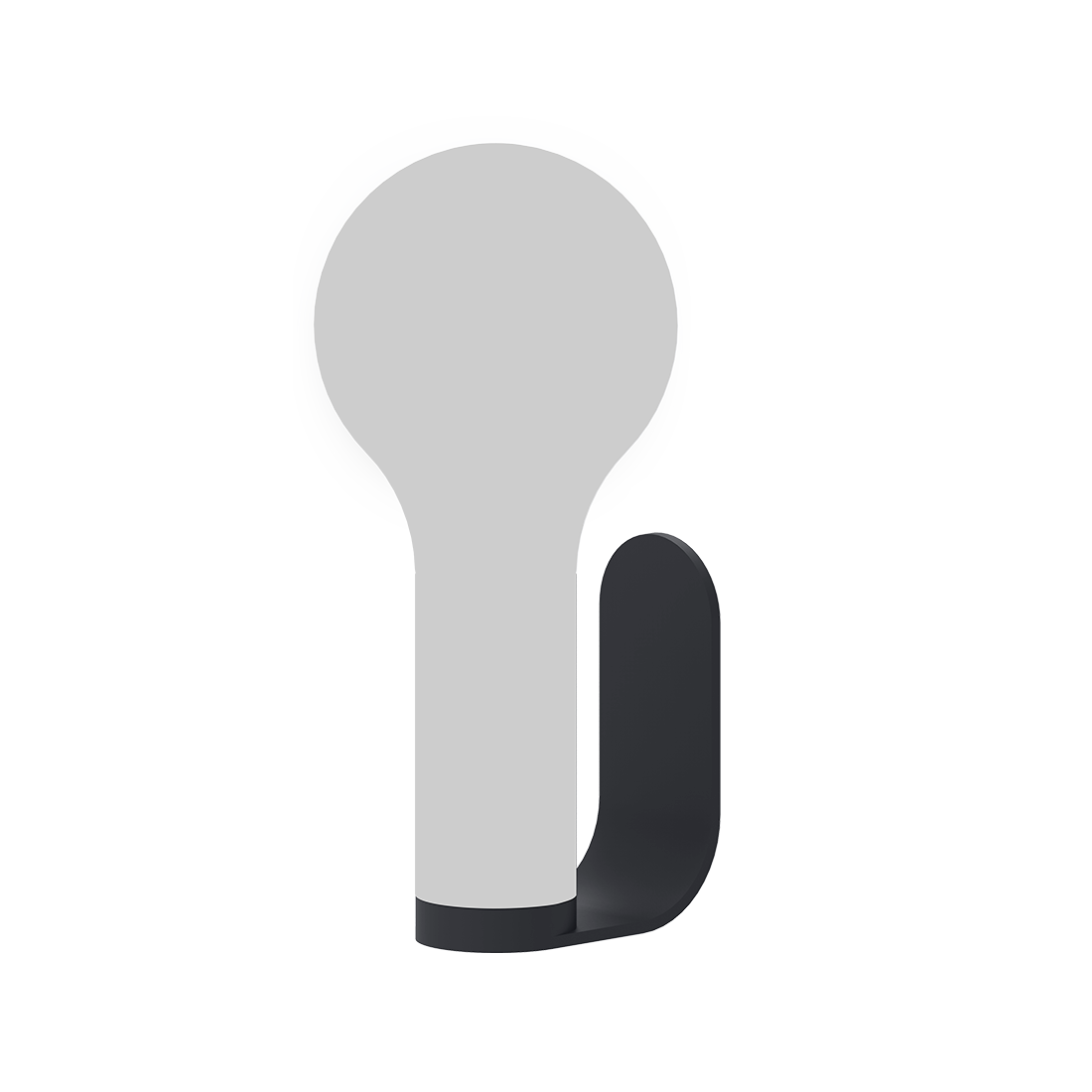 Fermob Aplô Wall Light Bracket in Anthracite powder-coated steel, outdoor lighting from France