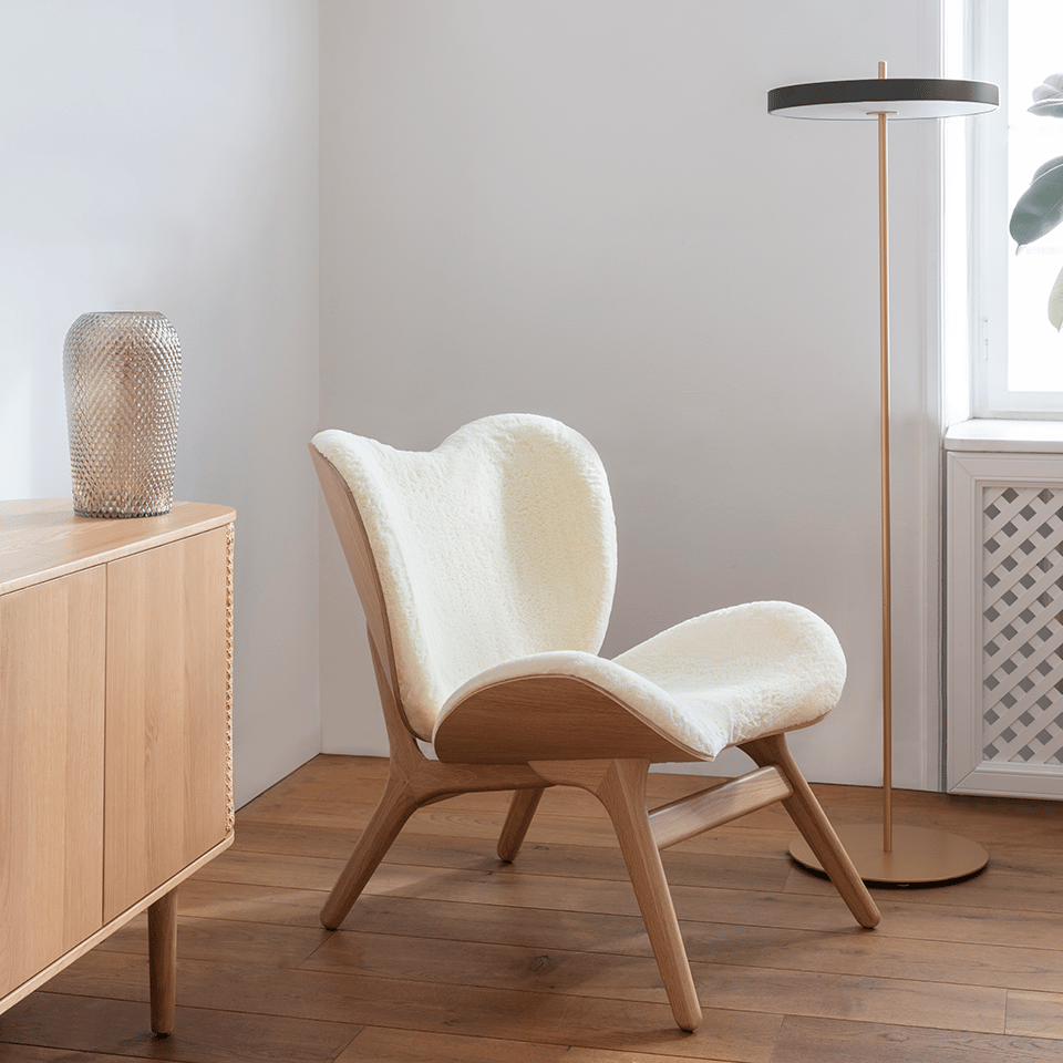 UMAGE A Conversation Piece Lounge Chair, Low, Oak