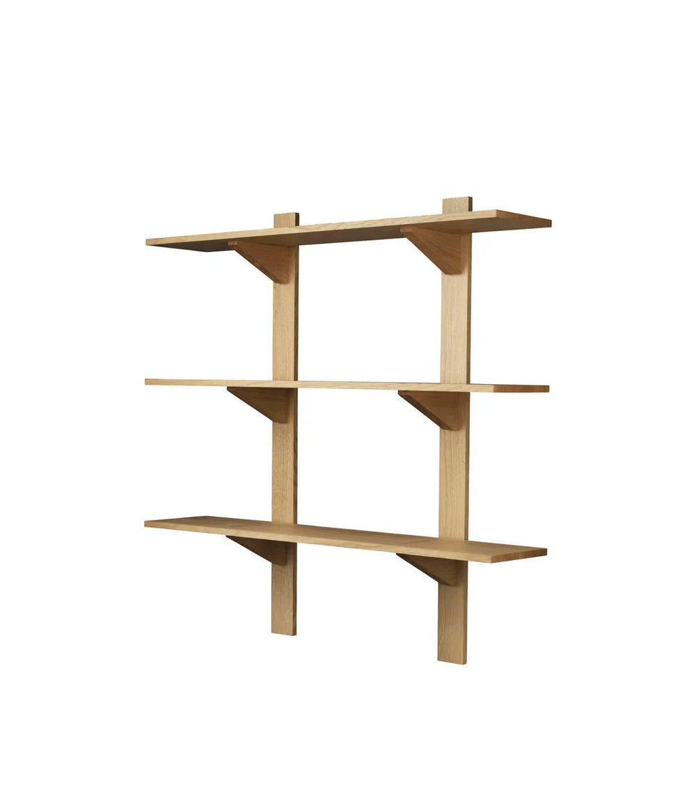 FDB Møbler Shelves in solid oak, designed by Laura Bilde