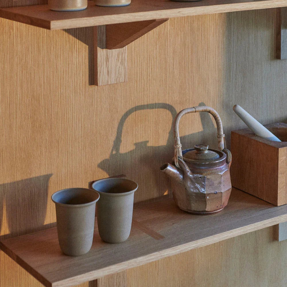 FDB Møbler Shelves in solid oak, designed by Laura Bilde