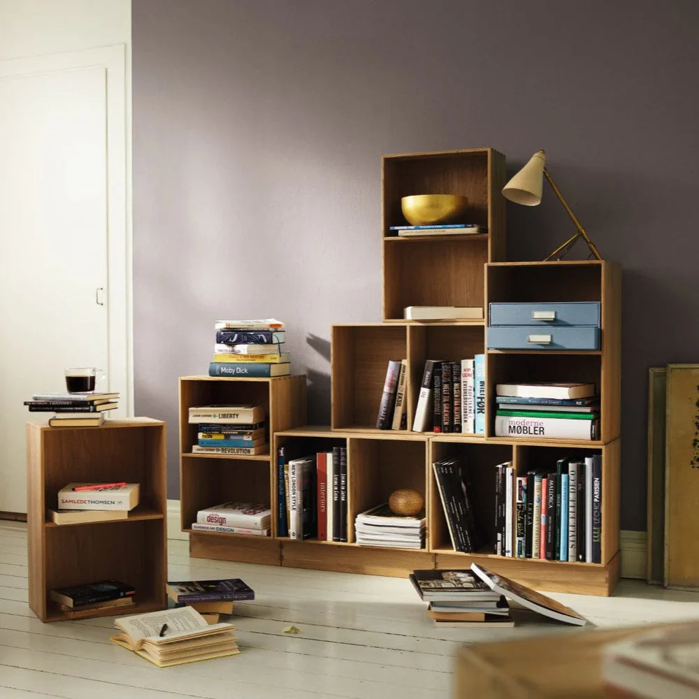 FDB Møbler Bookcase plinth in solid oak, designed by Mogens Koch