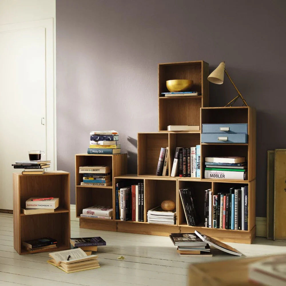 FDB Møbler Bookcase plinth in solid oak, designed by Mogens Koch
