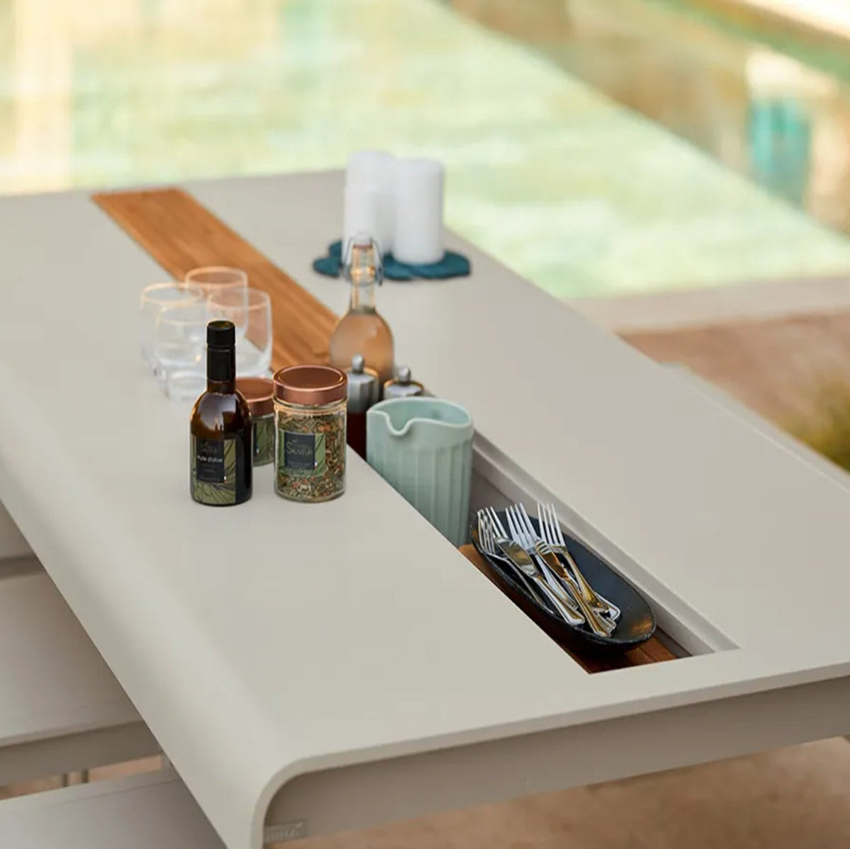 Fermob Bellevie Table 77 x 35.5" with Storage
