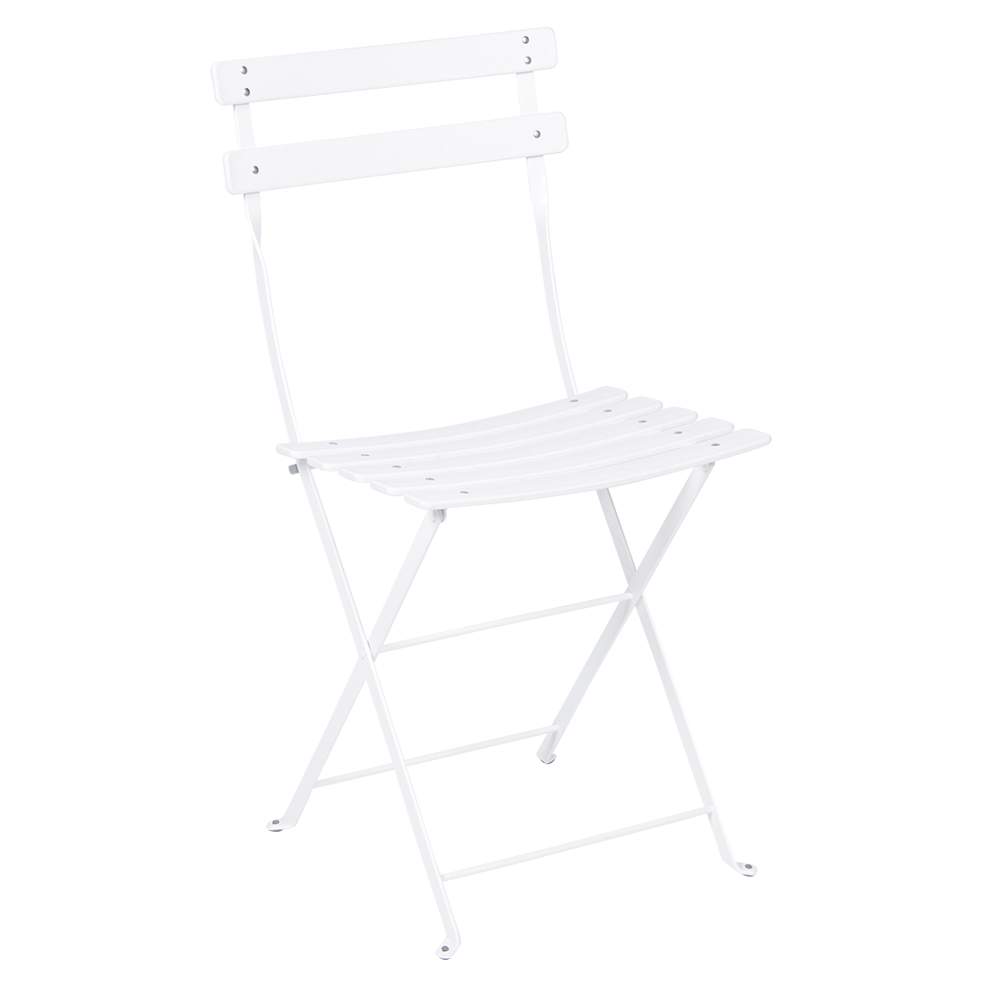 Fermob Bistro Metal Chair in Cotton White powder-coated steel, the 1889 Parisian cafe archetype