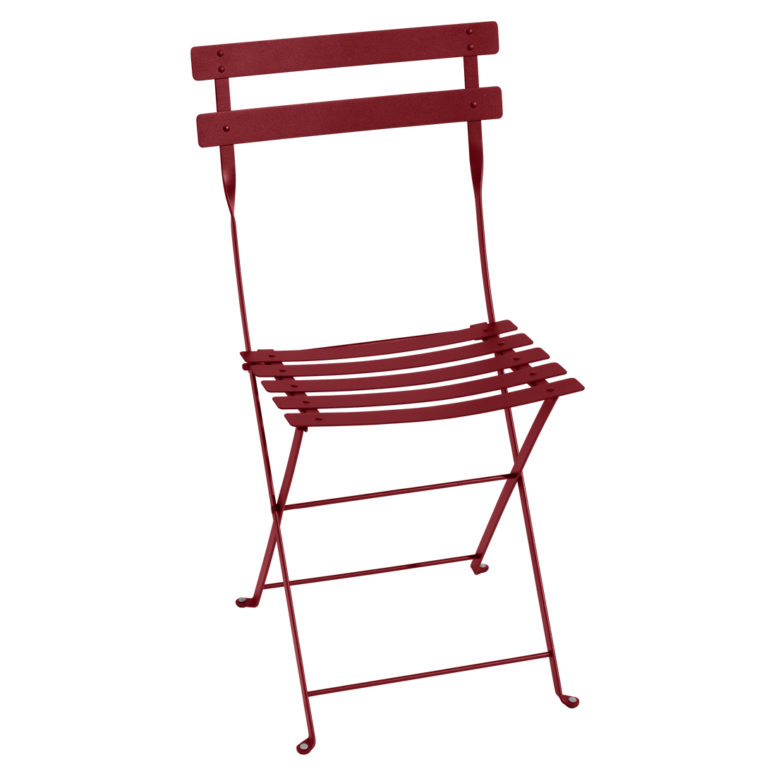 Fermob Bistro Metal Chair in Chili powder-coated steel, the 1889 Parisian cafe archetype
