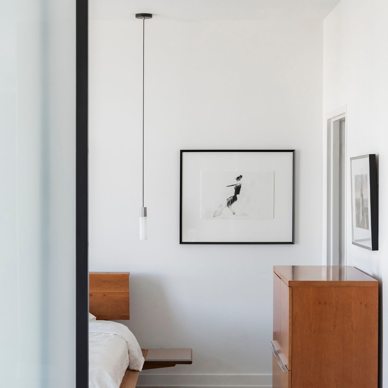 Basalt Single Pendant by Tala in Stainless Steel, side profile of the pendant