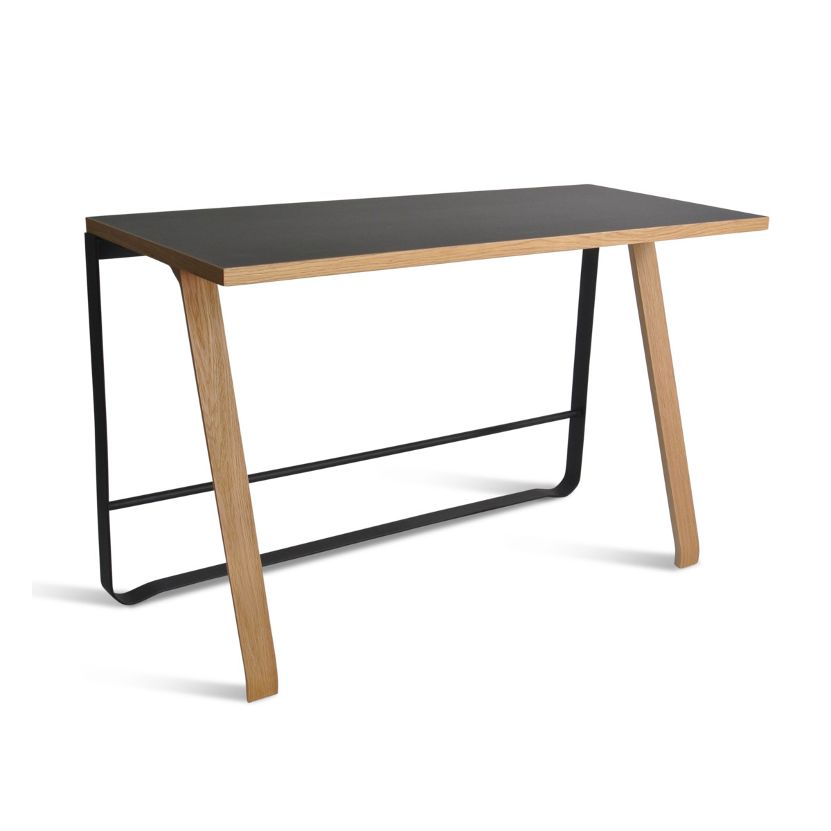 Bent Hansen Hemingway Desk in black linoleum and oak, oak and steel