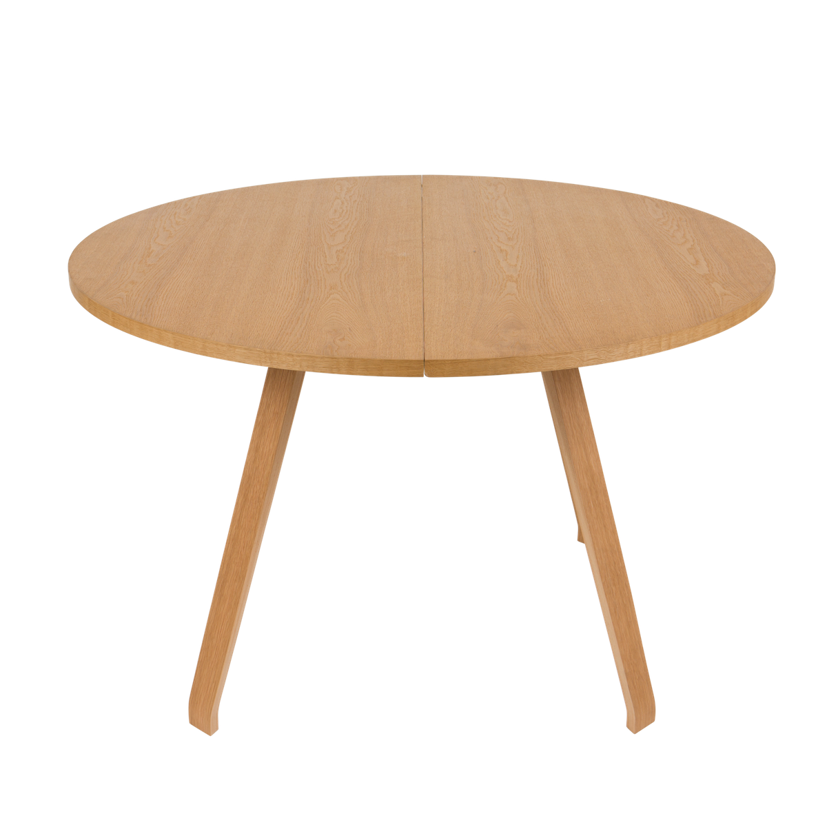 Bent Hansen Primum Table in oak veneer with matt-lacquered oak legs, round without leaves