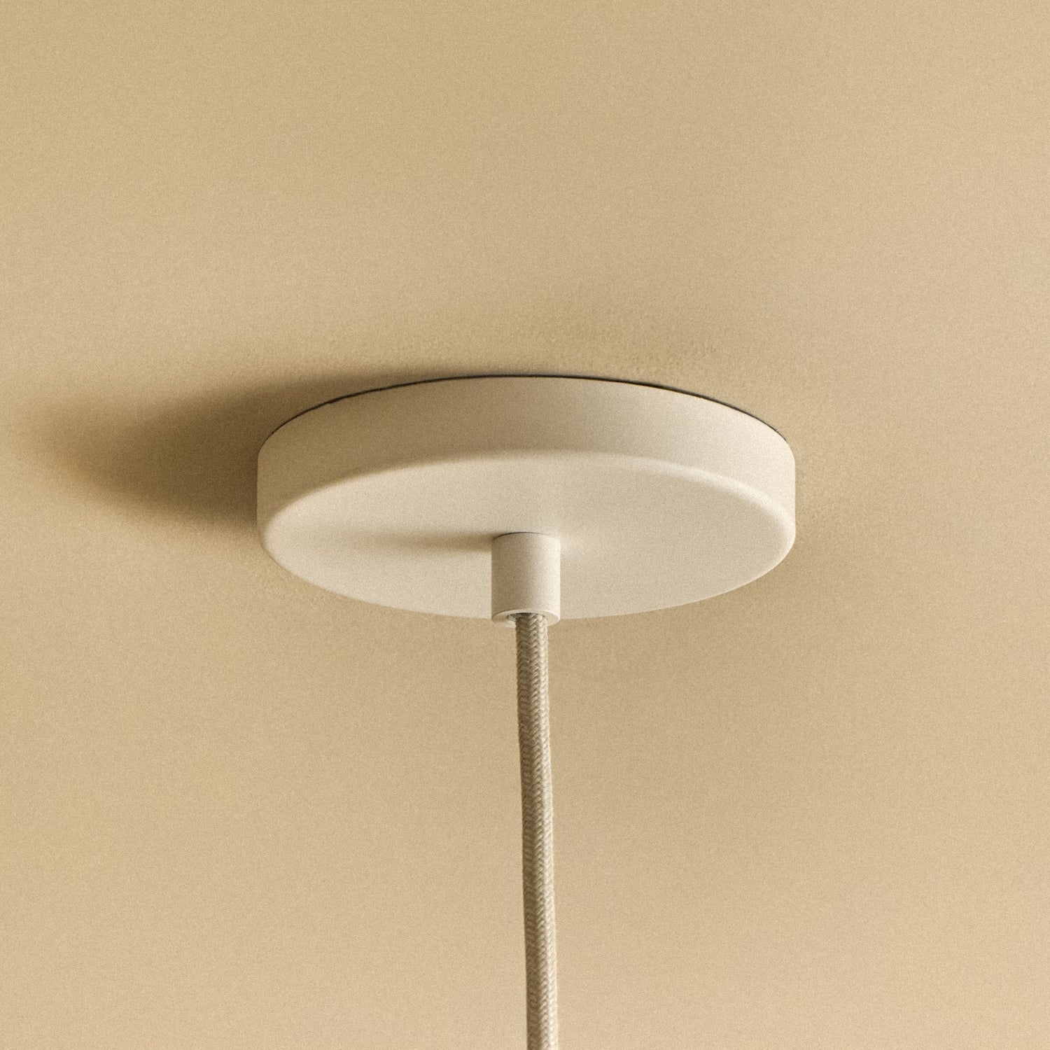 Tala Bower pendant light, small, Yellow — canopy and cable detail