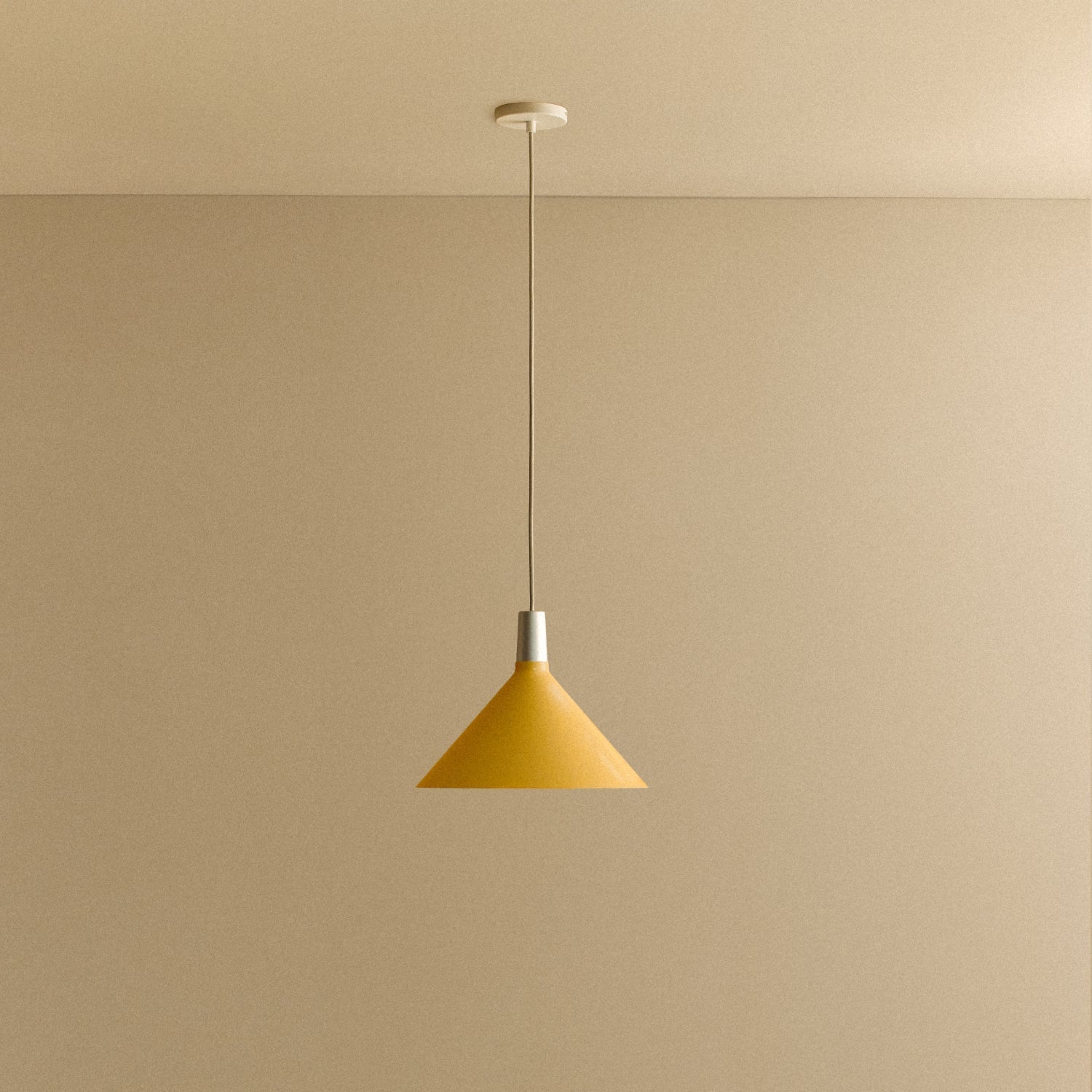 Tala Bower Pendant Light, Medium, in Yellow — front view