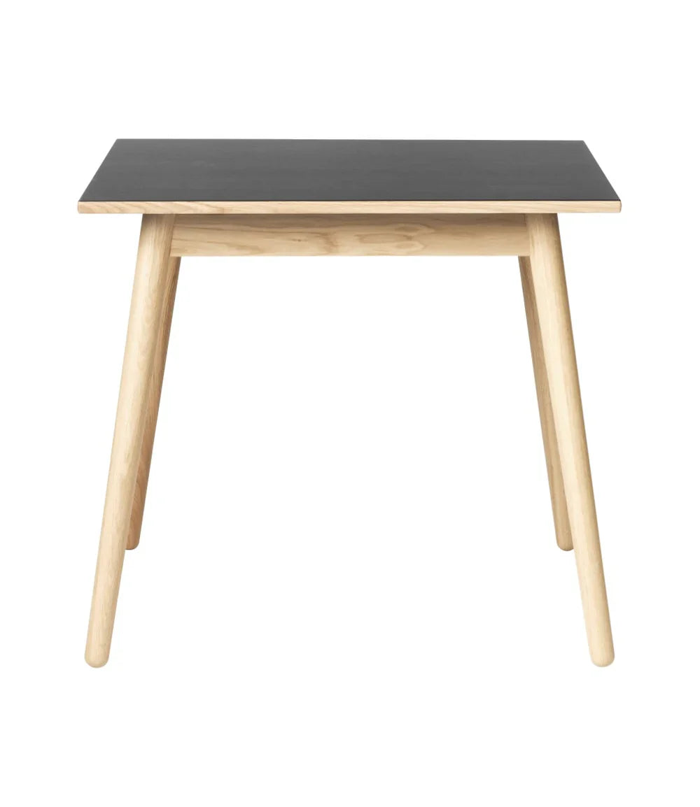 FDB Møbler Dining table in black-stained solid oak, designed by Poul M. Volther