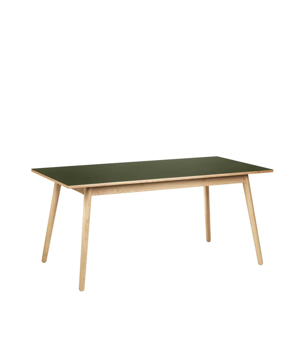 FDB Møbler Dining table in solid oak (olive green), designed by Poul M. Volther