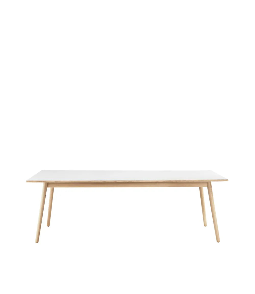 FDB Møbler Dining table in solid oak styled in an interior setting