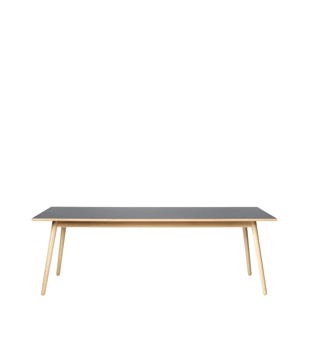 FDB Møbler Dining table in solid oak (dark grey), designed by Poul M. Volther