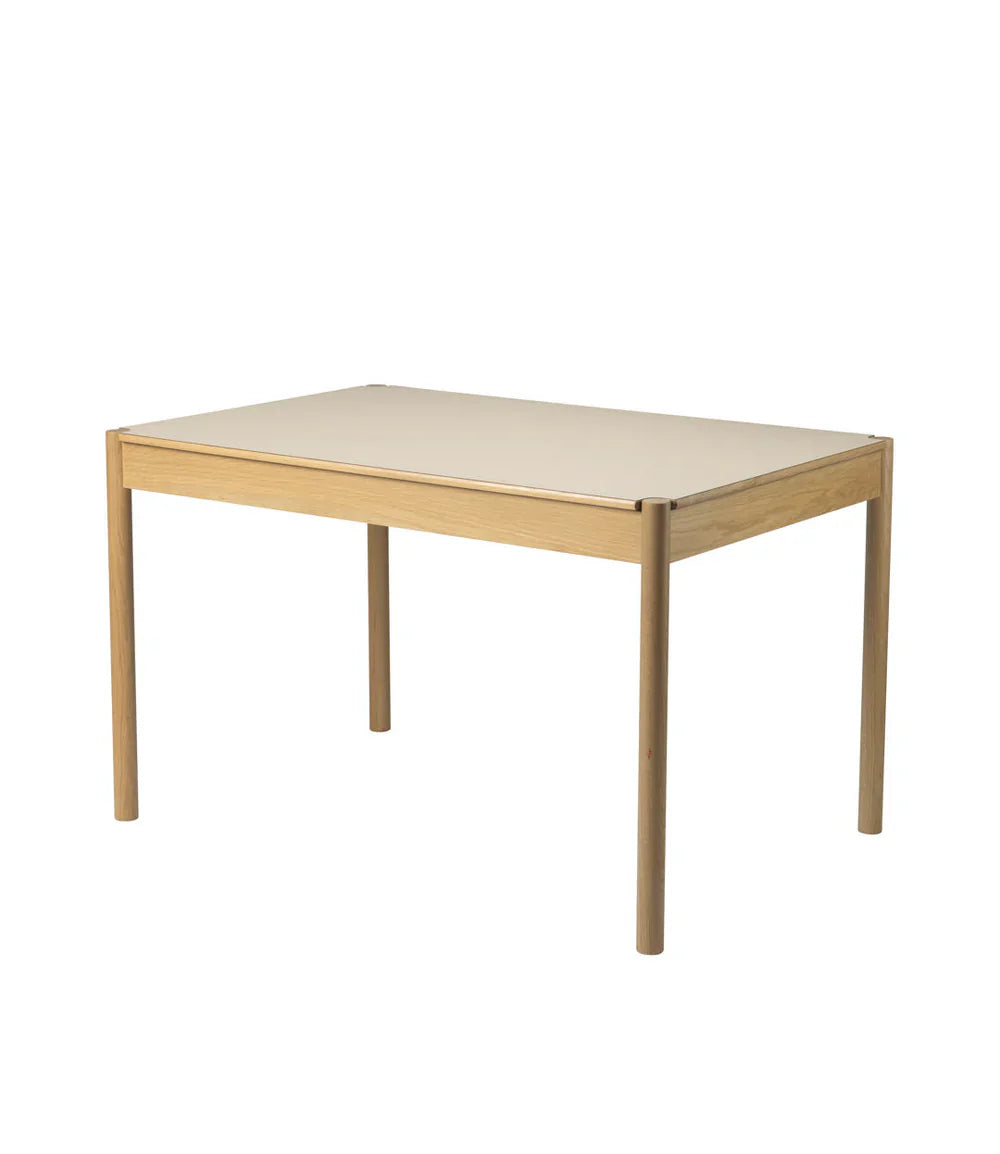 FDB Møbler Dining table in solid oak (beige/neutral), designed by Jørgen Bækmark