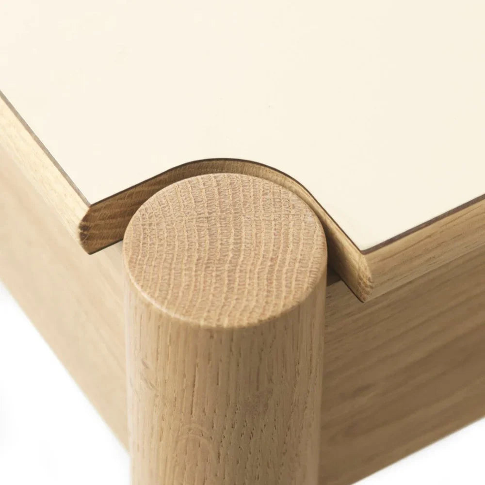 FDB Møbler Dining table in solid oak (beige/neutral), designed by Jørgen Bækmark