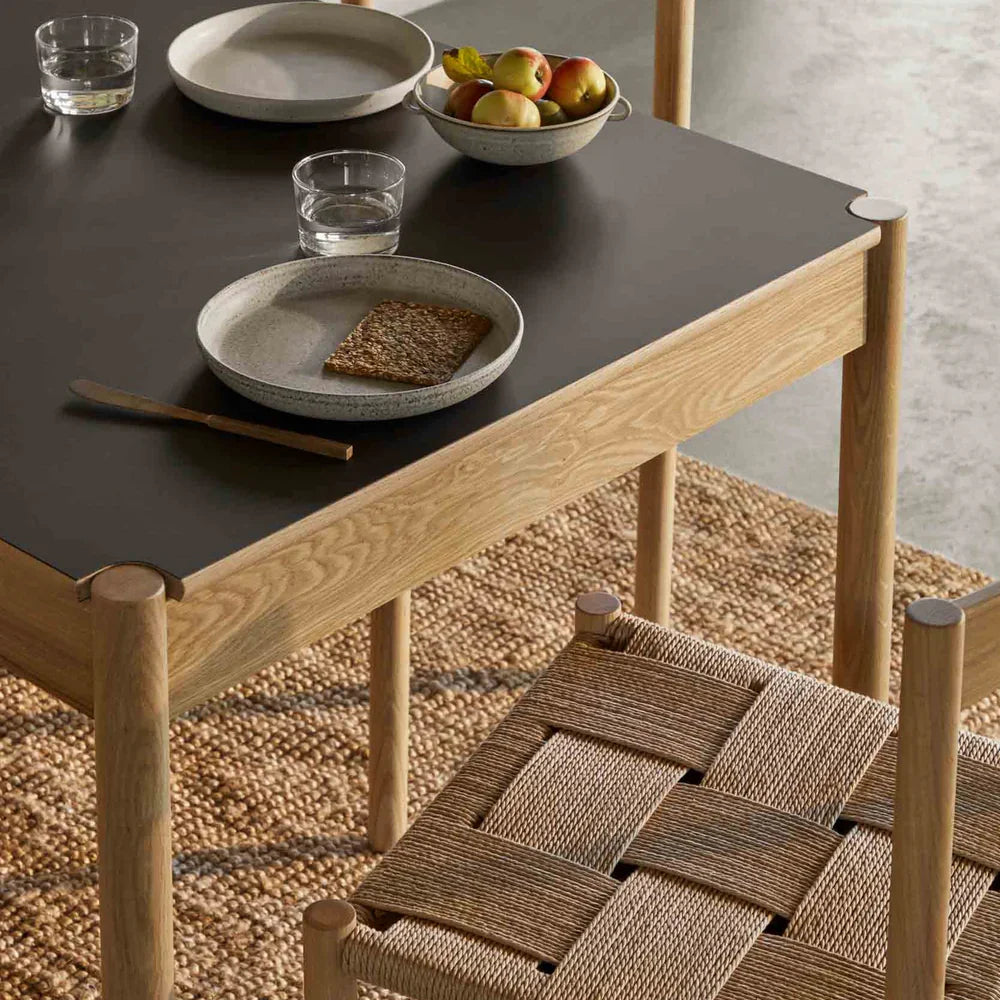 FDB Møbler Dining table in solid oak (beige/neutral), designed by Jørgen Bækmark