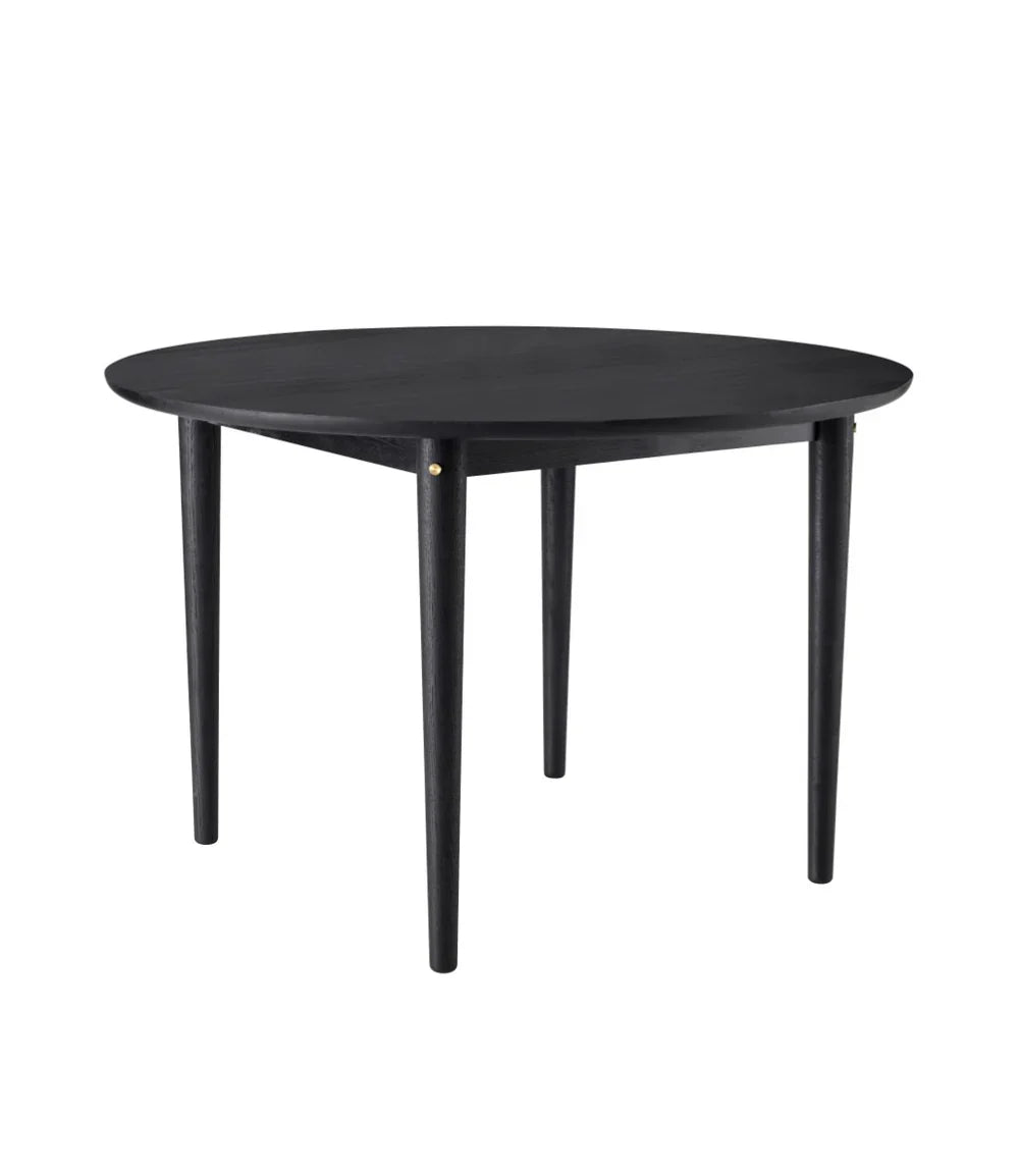 FDB Møbler Bjørk Dining table in black-stained solid oak