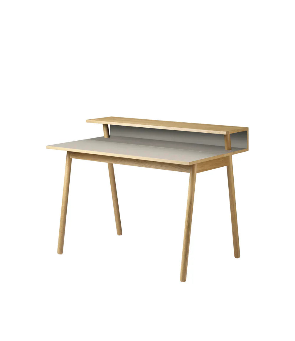FDB Møbler Nørrebro Desk in solid oak styled in an interior setting