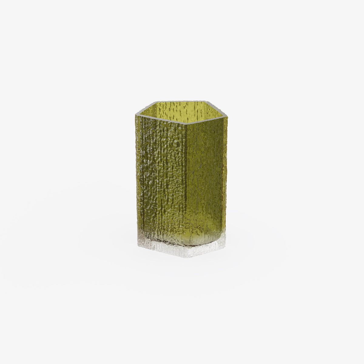 Case Causeway Vase Small in Olive, blown glass