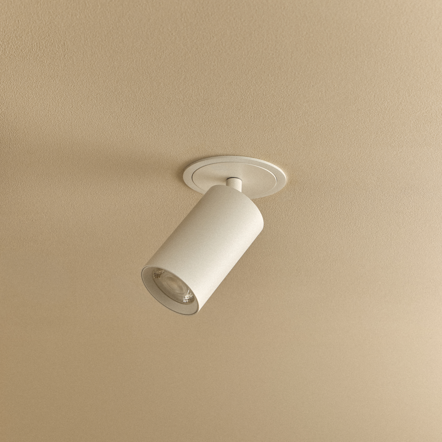 Core Recessed Spotlight in White, unlit, alternate view