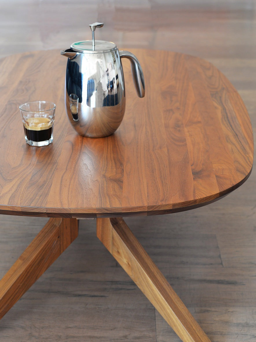 Cross Oval Coffee Table