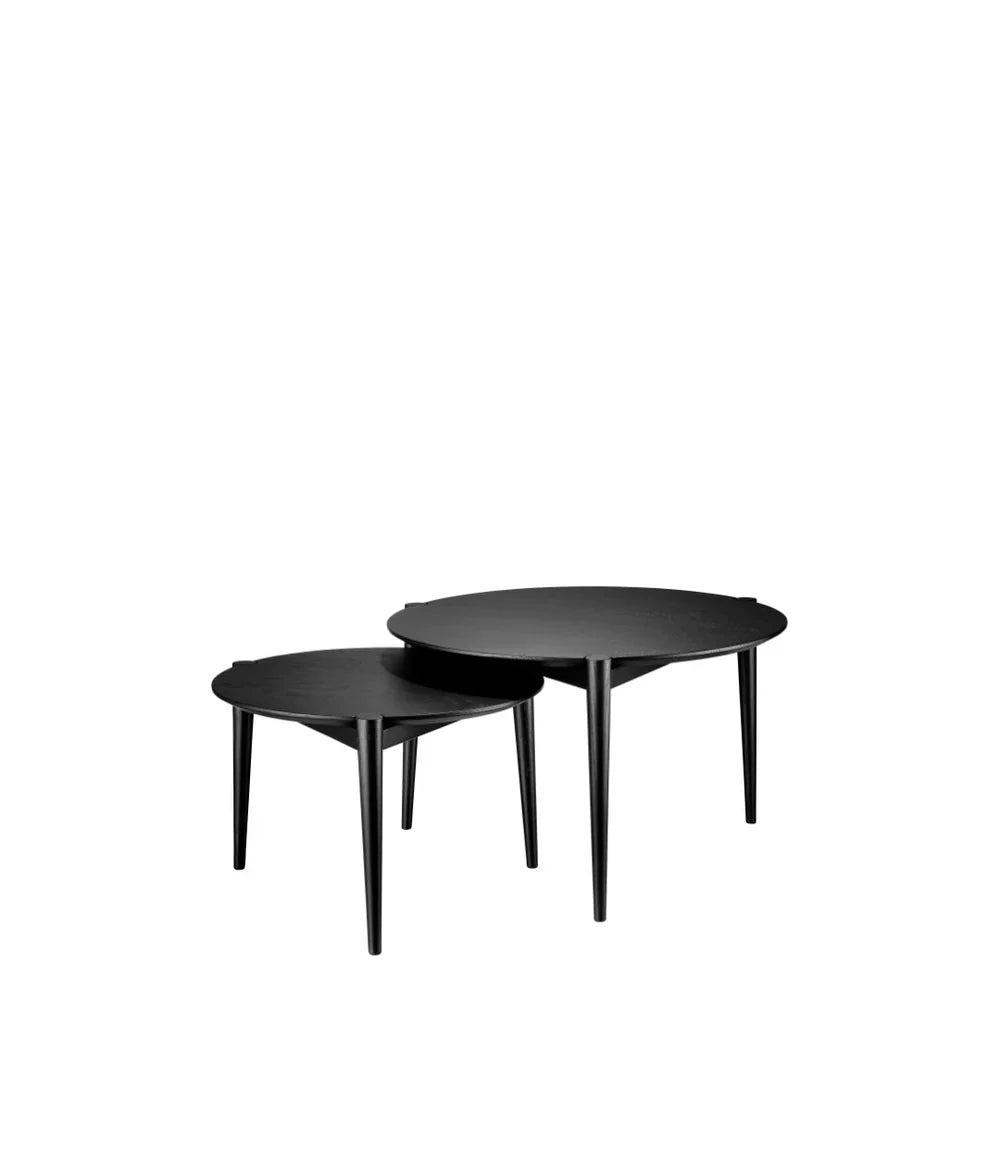 FDB Møbler Søs Coffee table in black-stained solid oak (jet black), designed by Stine Weigelt