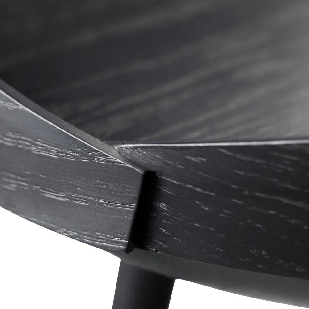 FDB Møbler Bakketop Tray table in black-stained solid oak