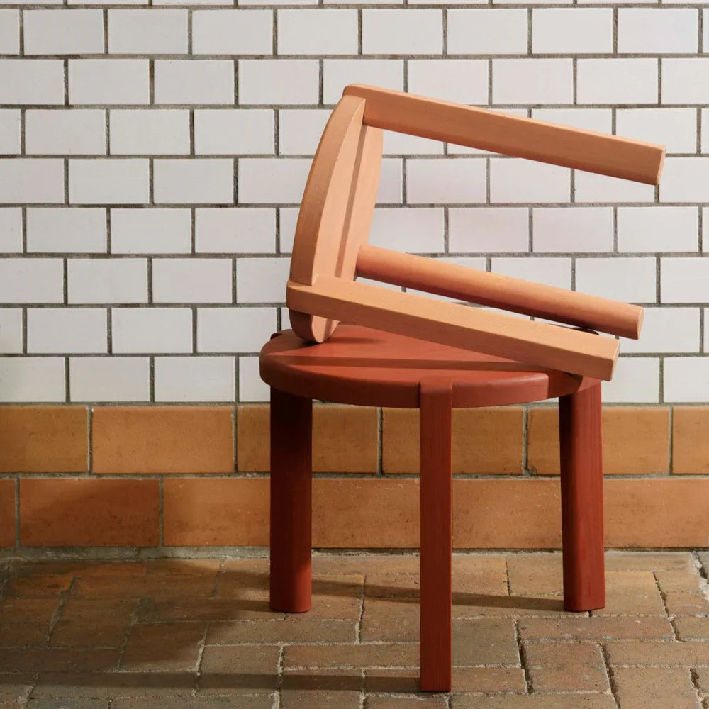 FDB Møbler Ragnesminde Coffee table in solid pine (carmine red), designed by Katrine Sander