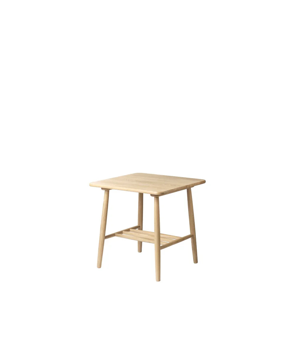 FDB Møbler Corner table in natural solid oak, designed by Poul M. Volther