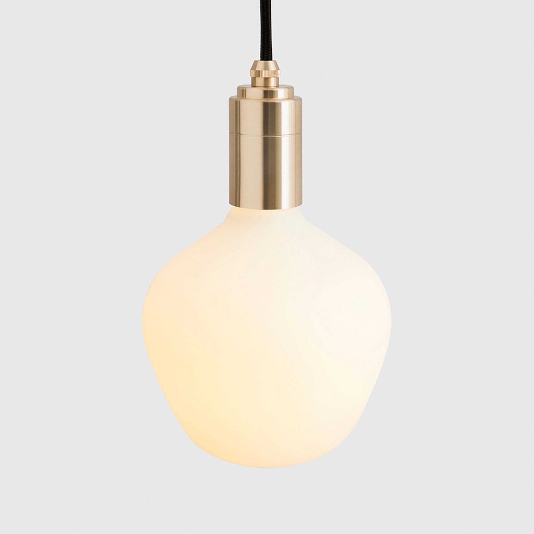 Close-up of the brass canopy on the Enno Plug-In Pendant