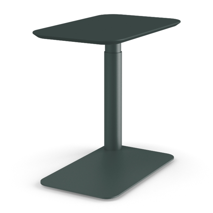Humanscale Float Micro height-adjustable desk in Green, B Corp climate-positive office design