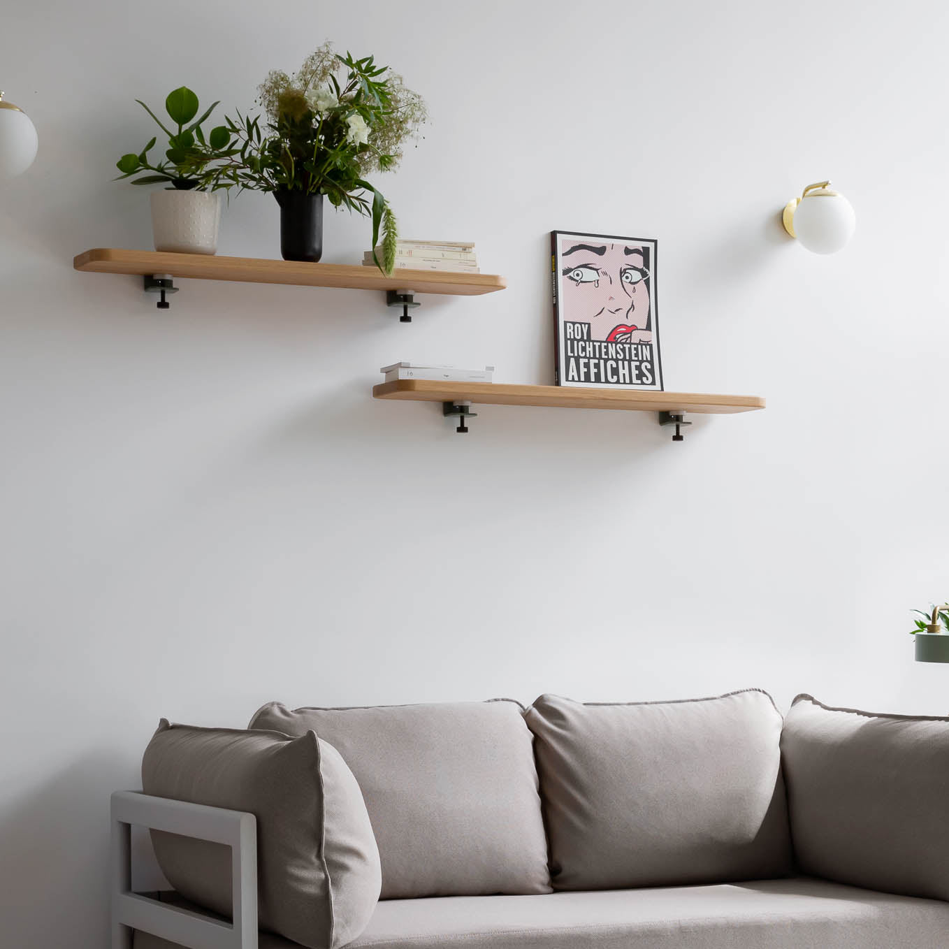 Tiptoe BRACKET Wall Shelf Set lifestyle photograph