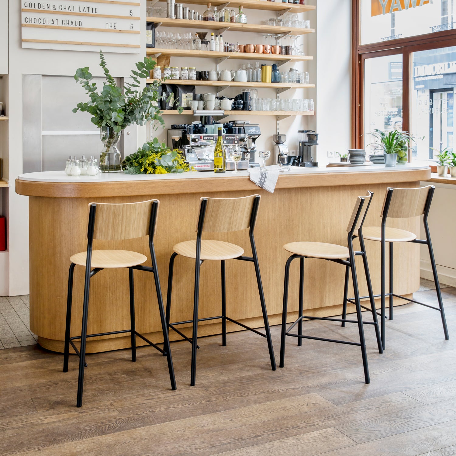Tiptoe SSD Wood Bar Chair 29.5in