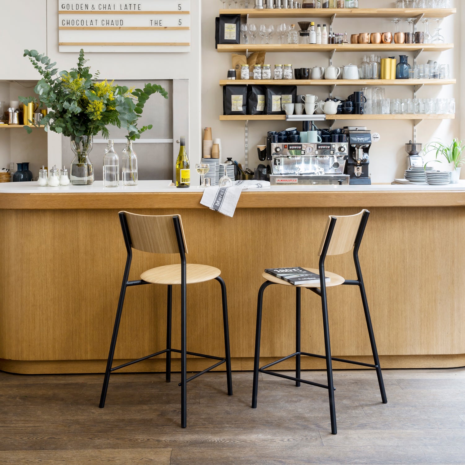 Tiptoe SSD Wood Bar Chair 29.5in