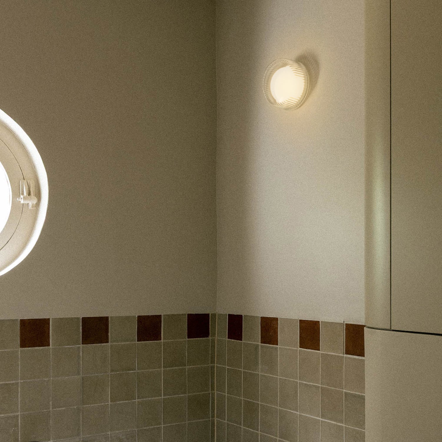 Firth Wall Light in White, styled interior setting, view 2