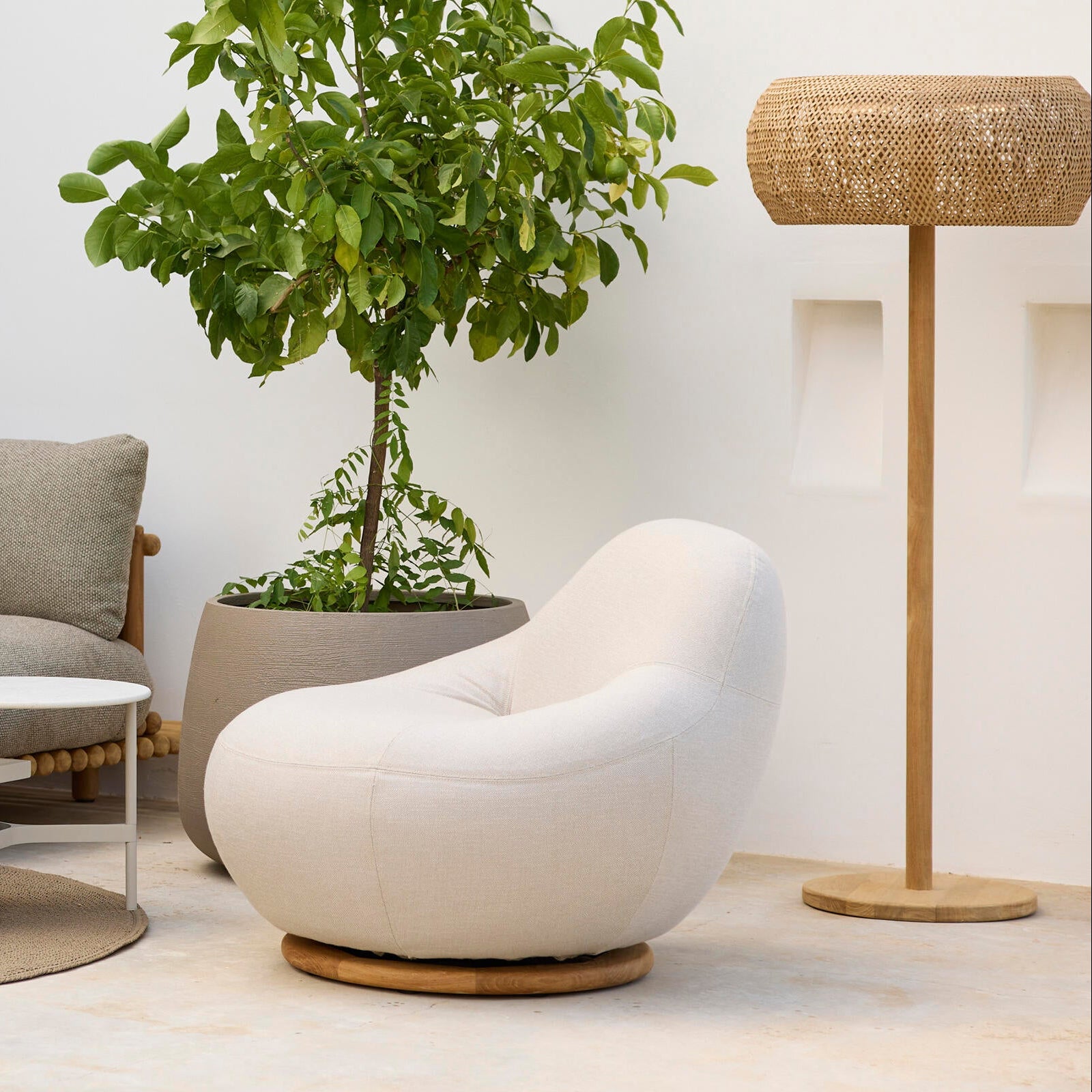 Gem Lounge Chair with Teak Swivel