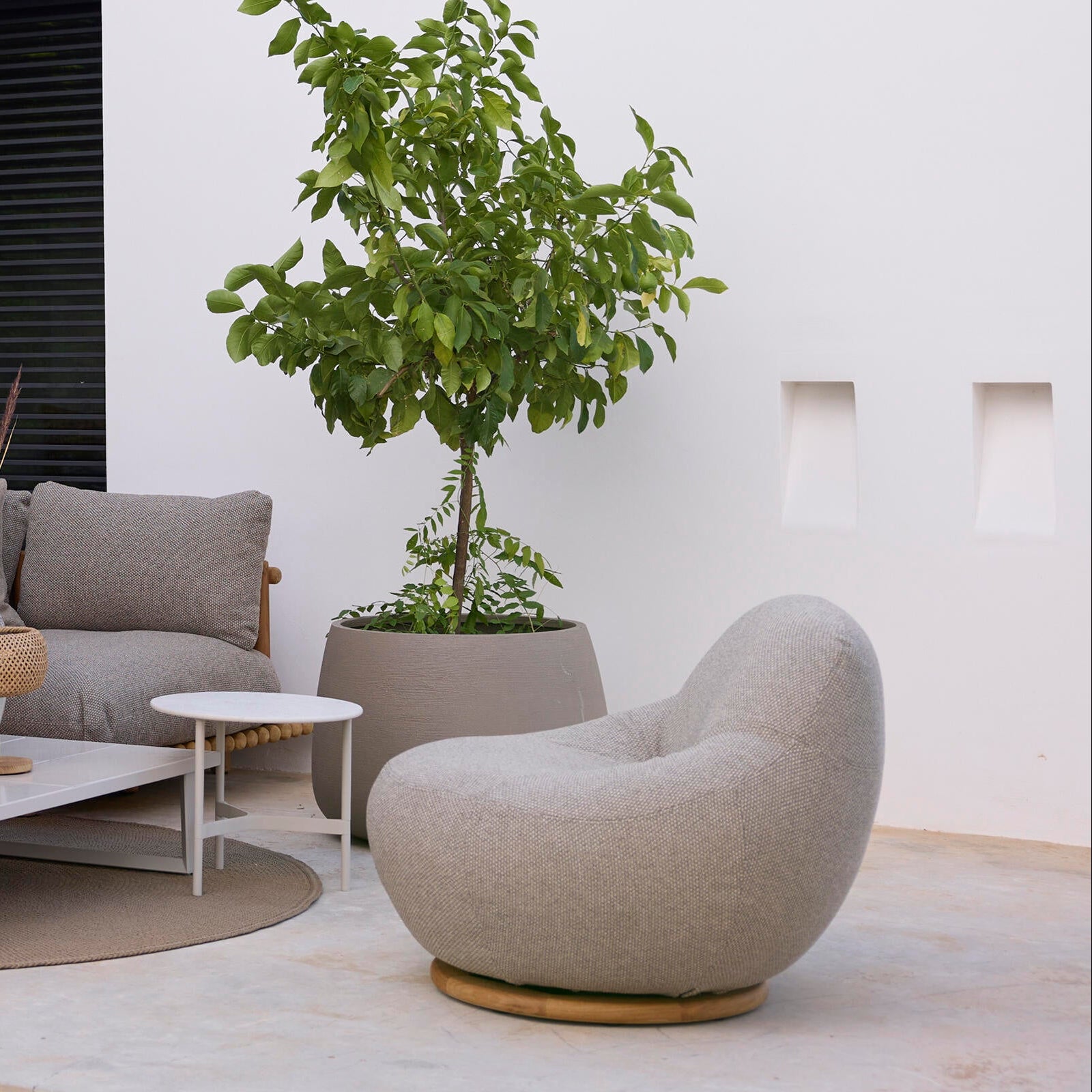 Gem Lounge Chair with Teak Swivel