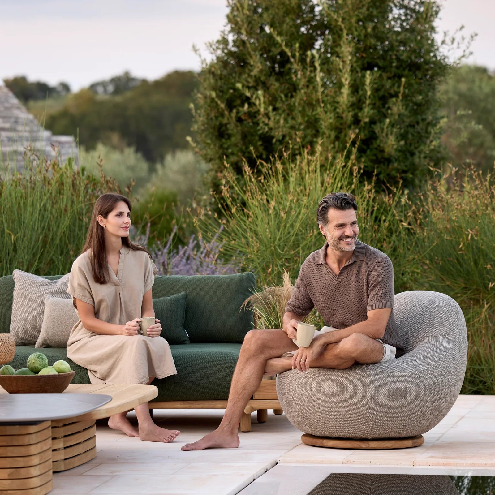 Gem Lounge Chair with Teak Swivel