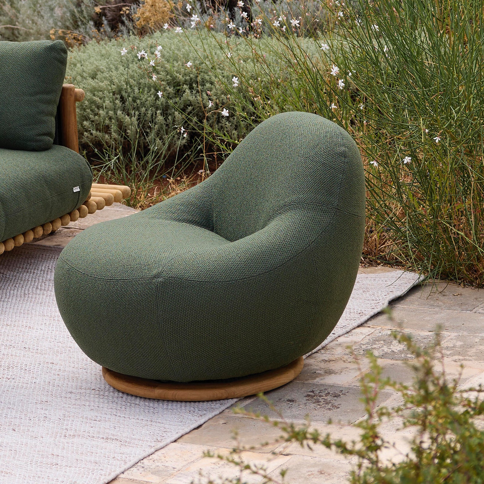 Gem Lounge Chair with Teak Swivel