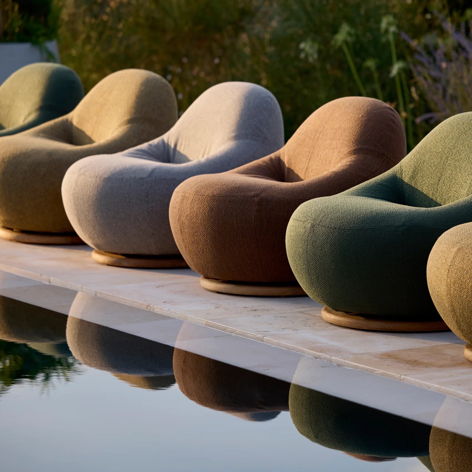 Gem Lounge Chair with Teak Swivel