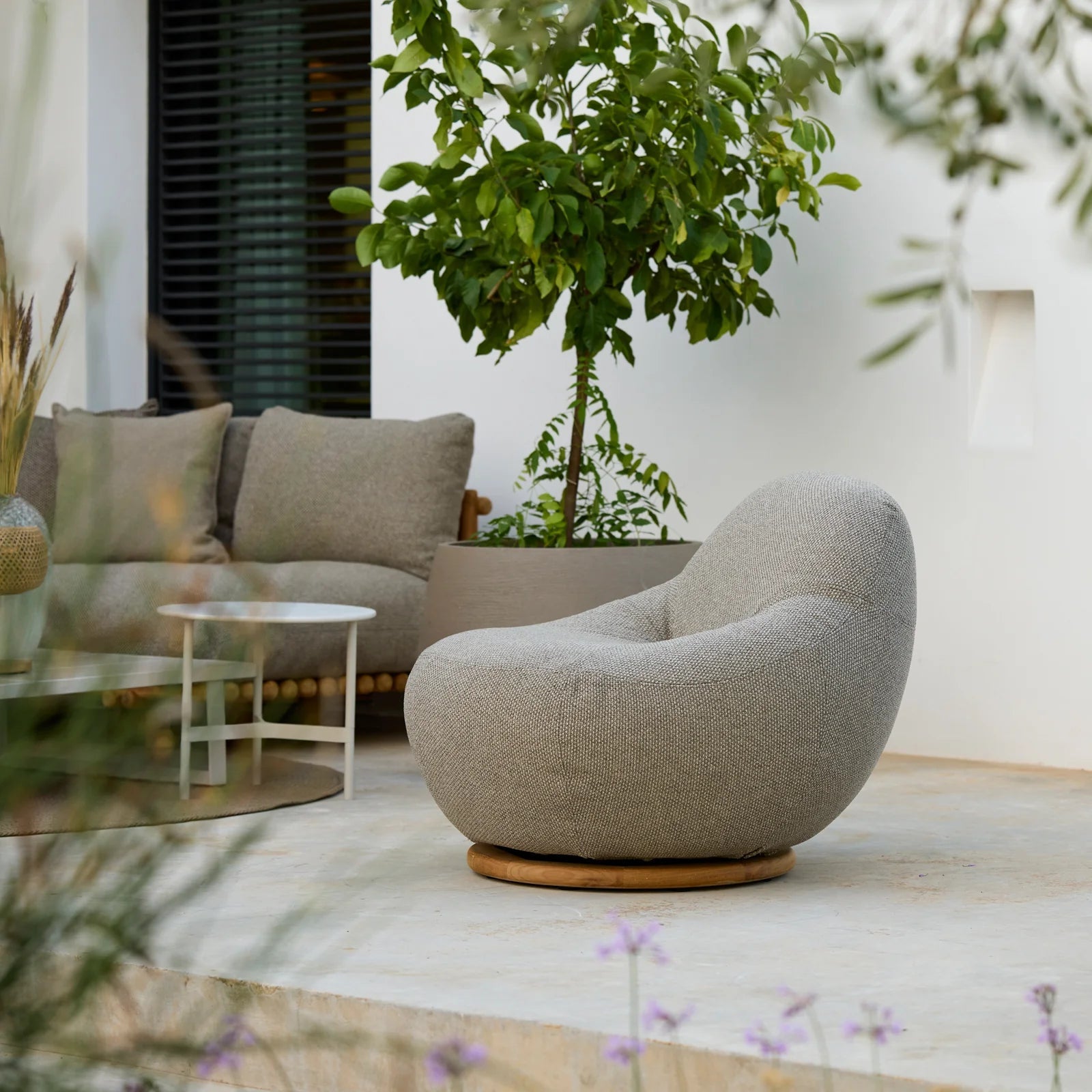 Gem Lounge Chair with Teak Swivel